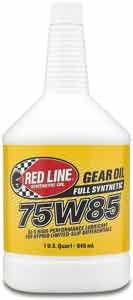 Red Line 50104 75W85 GL-5 Gear Oil, 1 Quart, 1 Pack